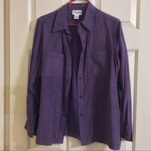 Alfred Dunner 14P purple suede look poly jacket